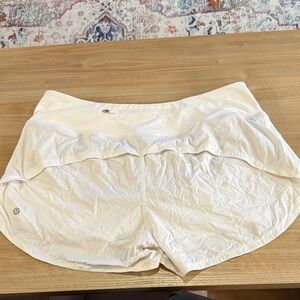 Lululemon Athletica Cream Athletic Shorts